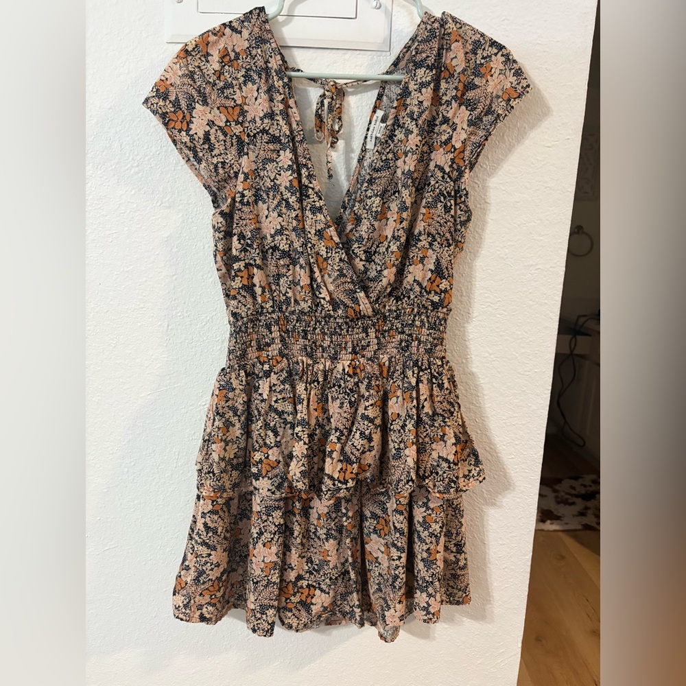American Eagle Floral Print V-Neck Dress